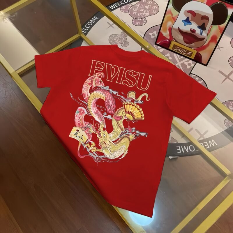 Evisu 2025 Spring New Men's Teng Snake and Dragon Letter Print