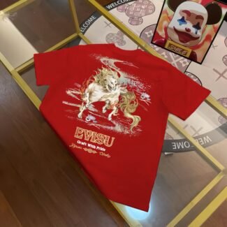 Evisu 2025 Early Spring New Men's Mythical Beast Bai Ze Large M Print