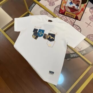 Men's Seagull Multi-Pocket Kamen Printed Casual Loose Round Neck Short Sleeve T-Shirt