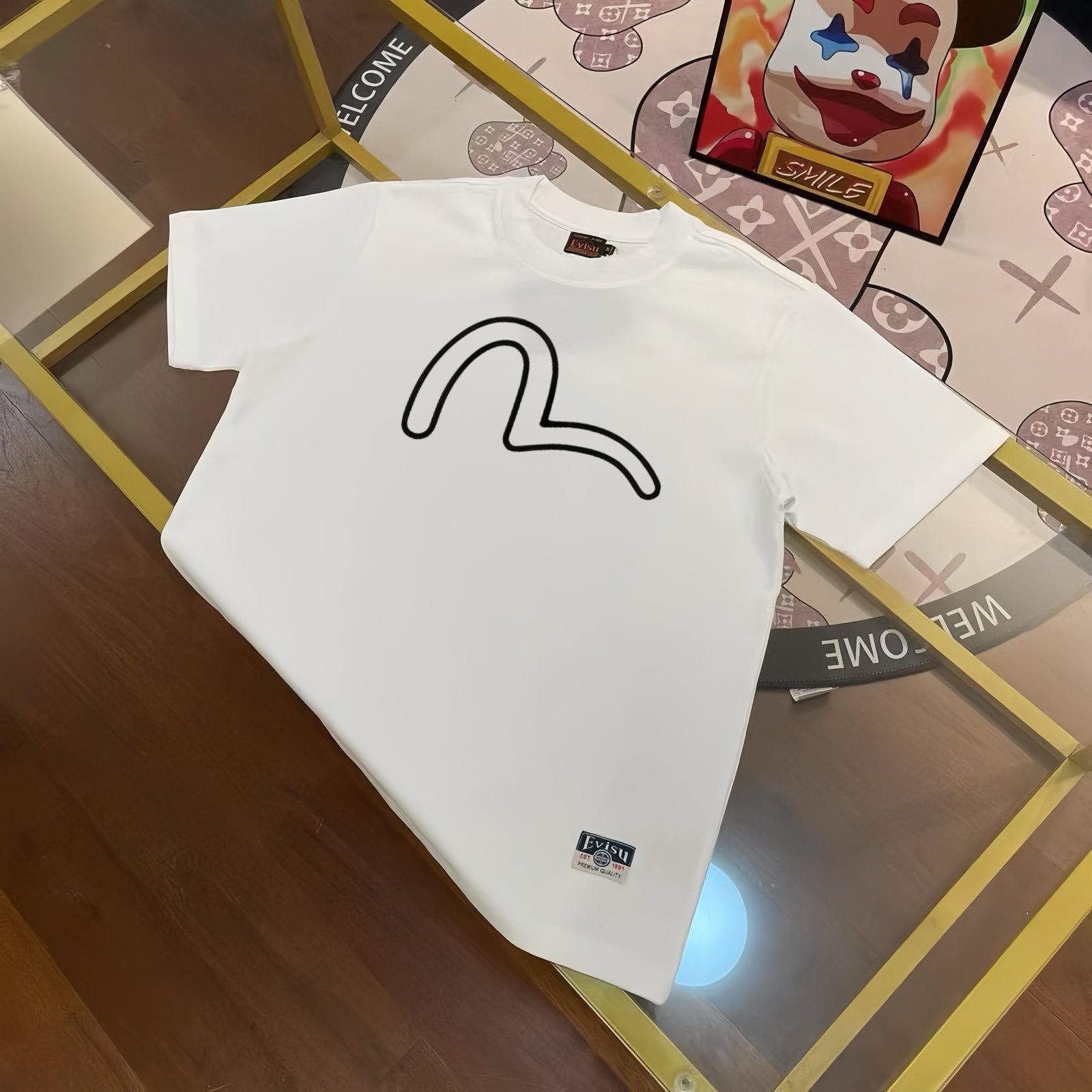 13391579980688347 Men's Seagull Multi-Pocket Kamen Printed Casual Loose Round Neck Short Sleeve T-Shirt