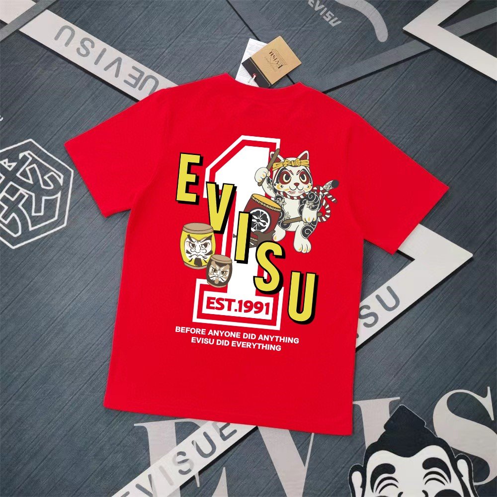 Evisu Fukushin 2025 New Print T-shirt Loose Fit
