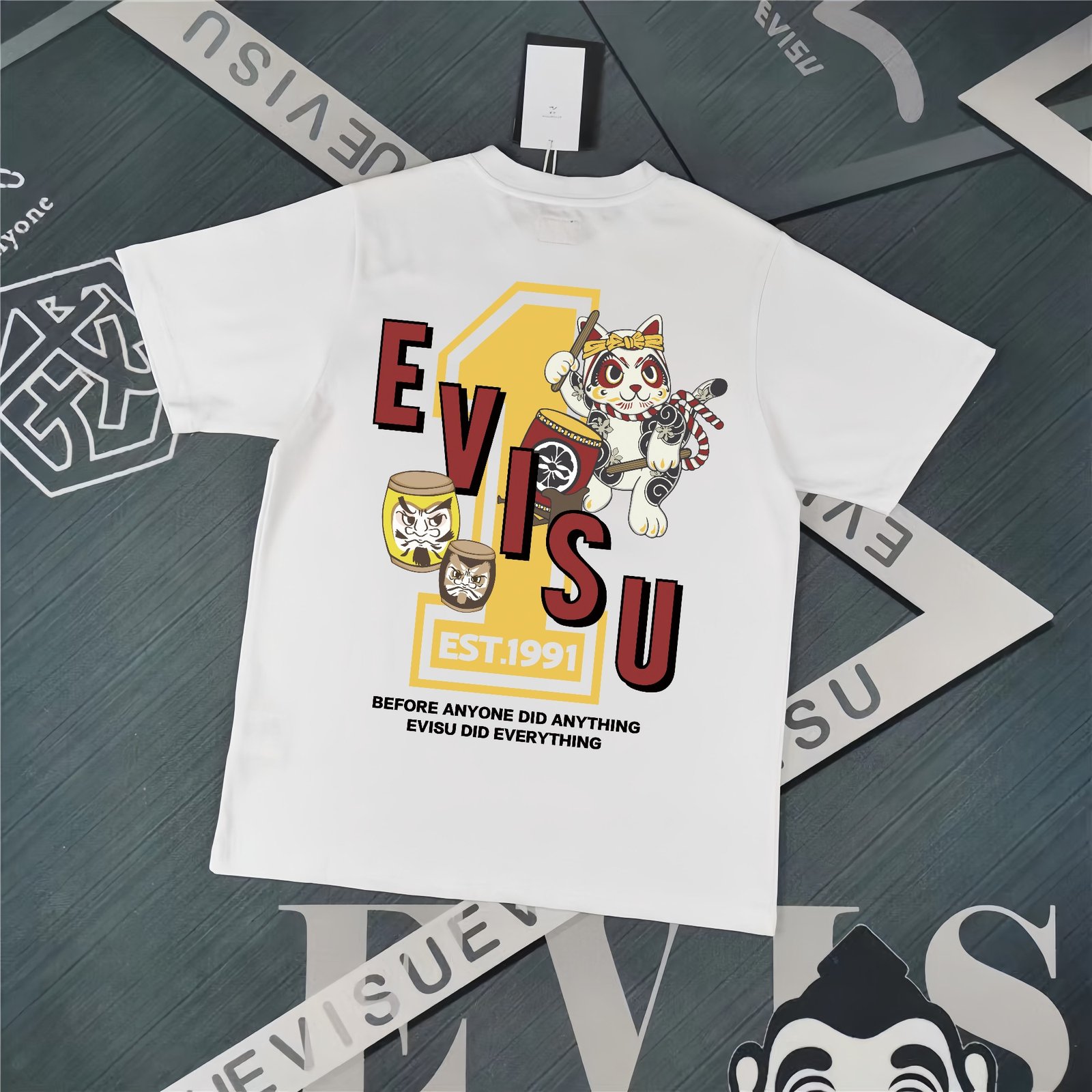 Evisu Fukushin 2025 New Print T-shirt Loose Fit