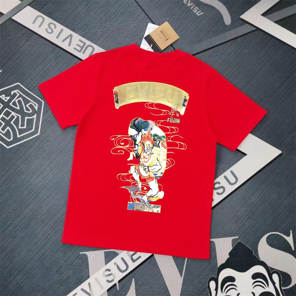 Evisu Fukushin 2025 New Print T-shirt Loose Fit
