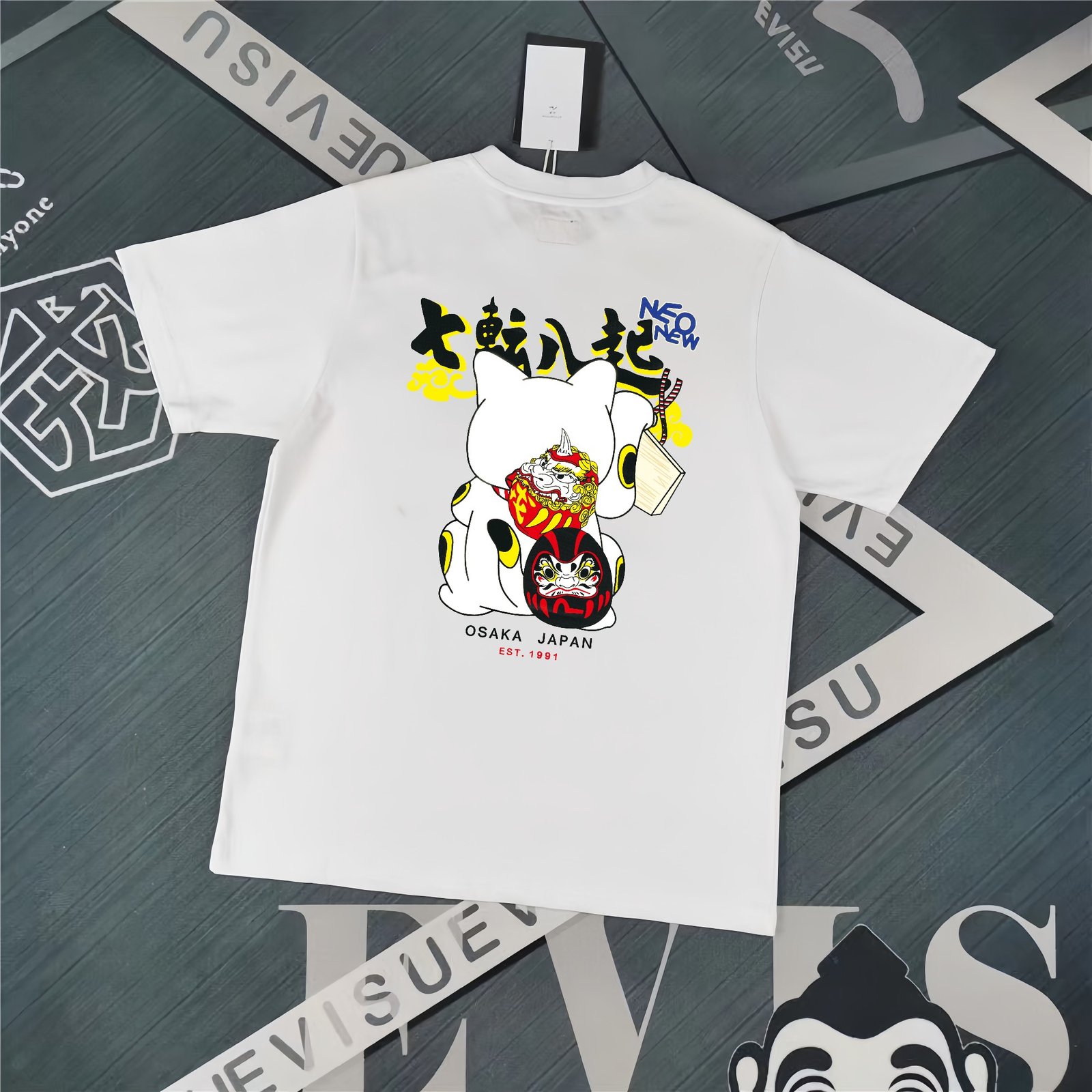 13391585197392351 Evisu Fukushin 2025 New Print T-shirt Loose Fit