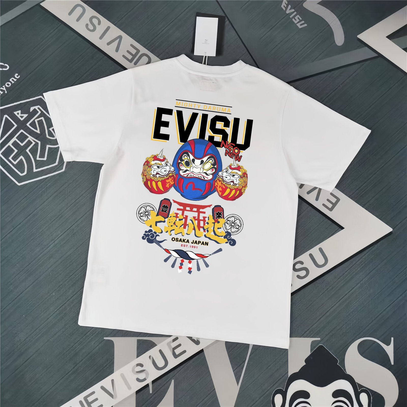 13391585666204448 Evisu Fukushin 2025 New Print T-shirt Loose Fit