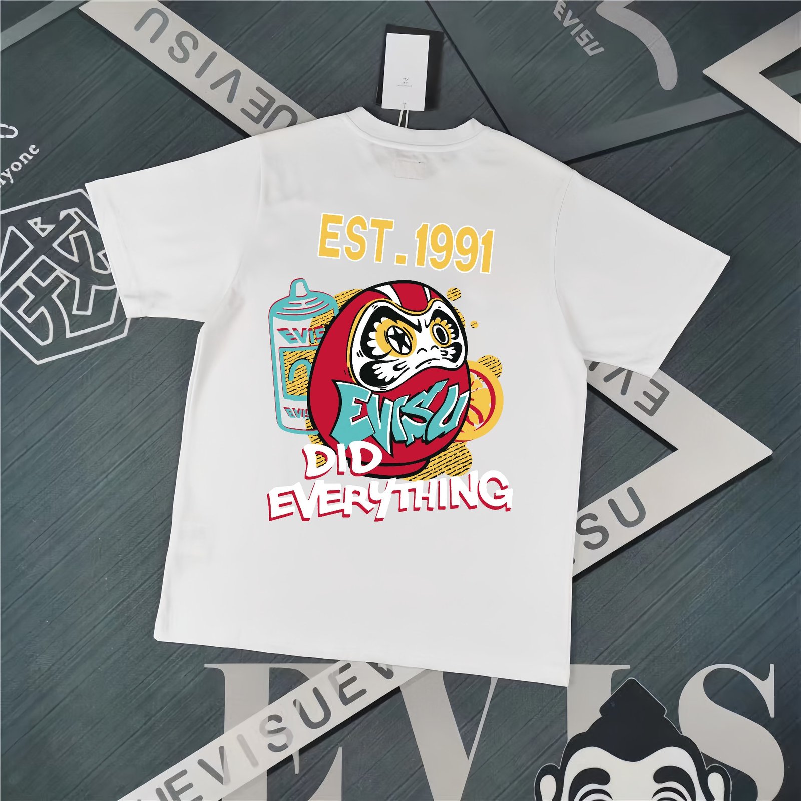 13391586300664583 Evisu Fukushin 2025 New Print T-shirt Loose Fit