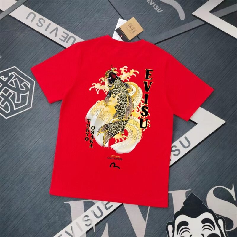 Evisu Fukushin 2025 New Print T-shirt Loose Fit