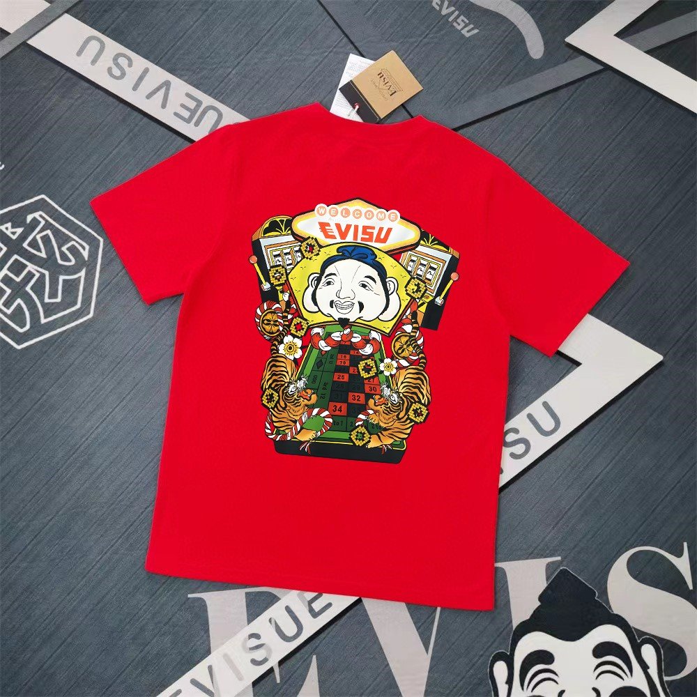 Evisu Fukushin 2025 New Print T-shirt Loose Fit