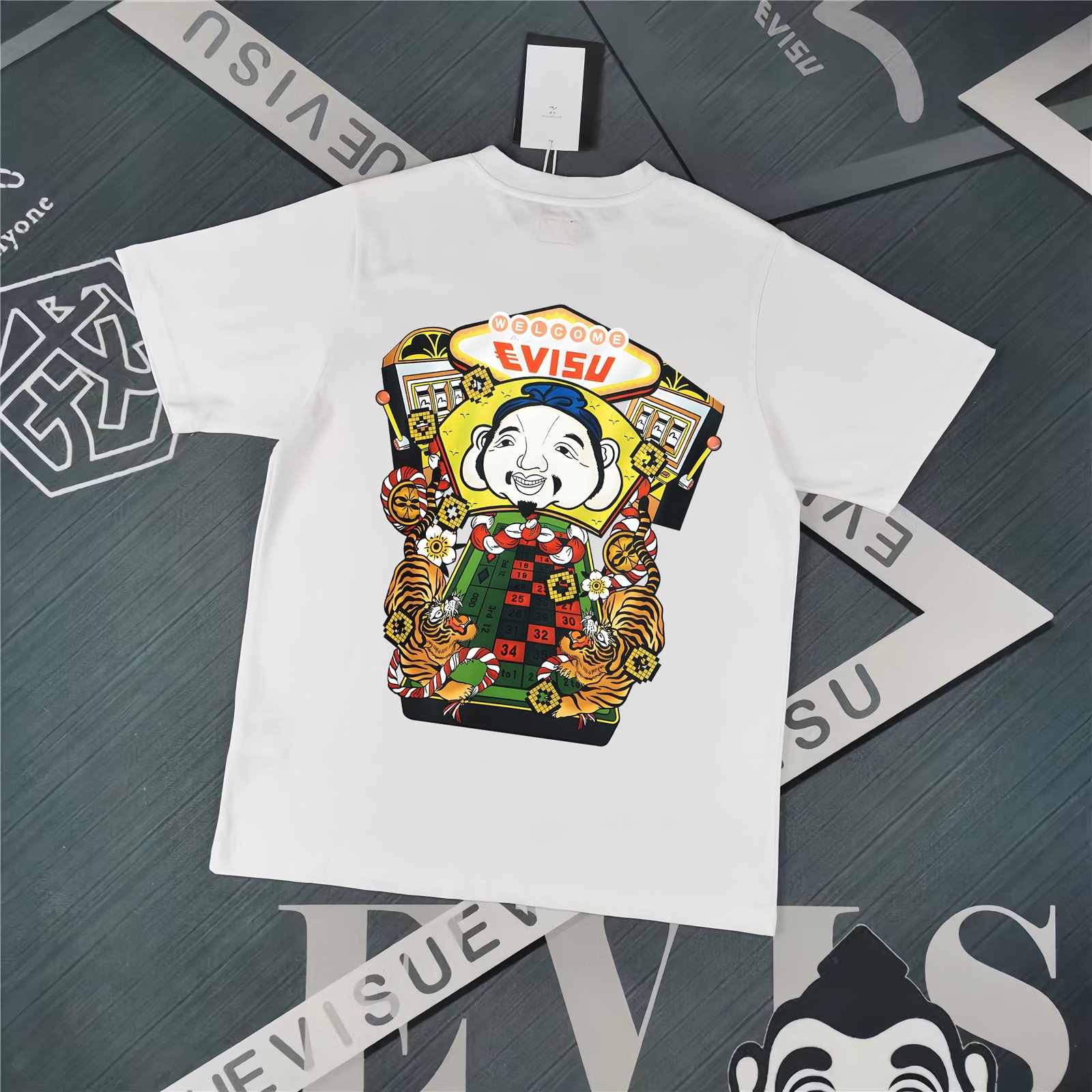 Evisu Fukushin 2025 New Print T-shirt Loose Fit