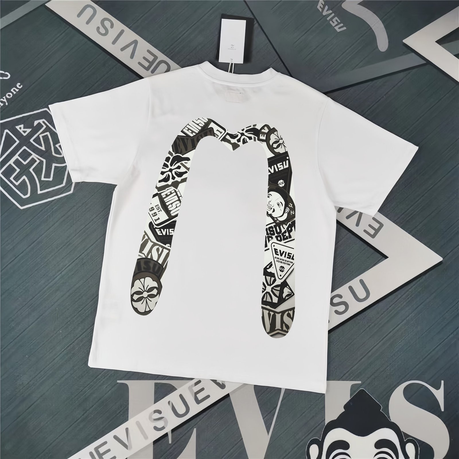 Evisu Fukushin 2025 New Print T-shirt Loose Fit