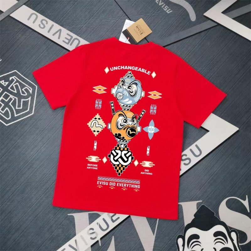 Evisu Fukushin 2025 New Print T-shirt Loose Fit