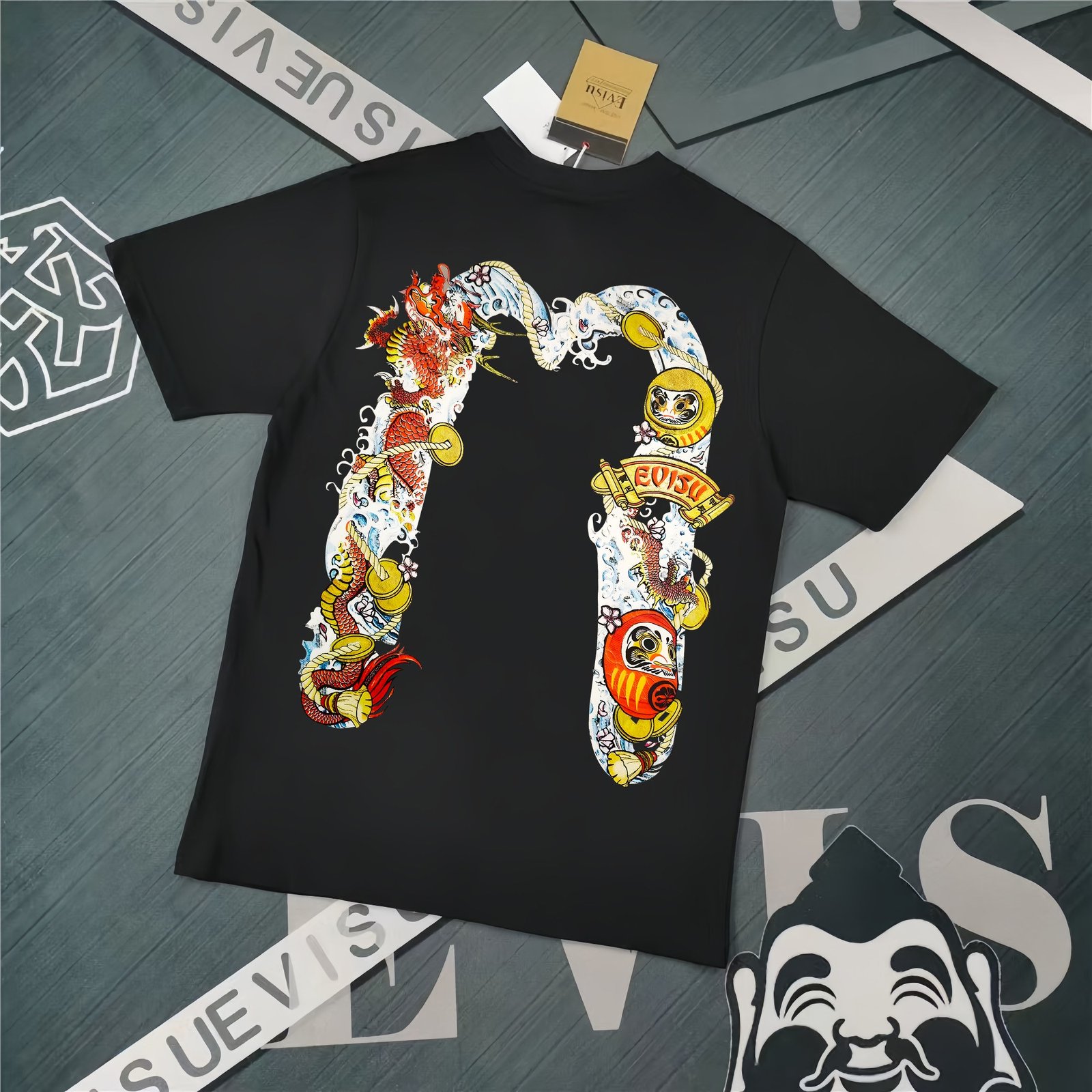 Evisu Fukushin 2025 New Print T-shirt Loose Fit