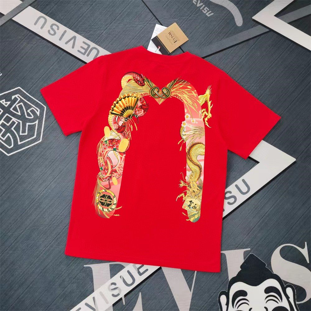 Evisu Fukushin 2025 New Print T-shirt Loose Fit