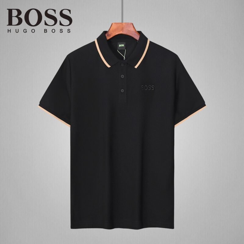 BOSS - Cotton-blend polo shirt with contrast details - White
