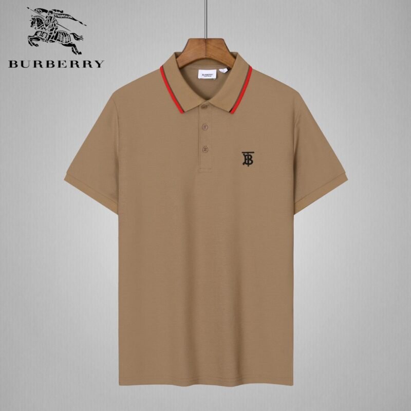 Burberry 'tb' Cotton Polo Polo Shirt Brown - ShopStyle