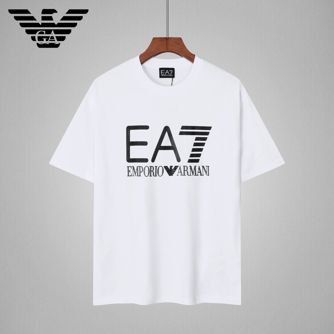 Armani EA7 Train large logo T-shirt in white | ASOS
