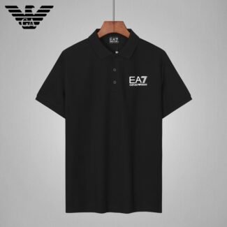 Stretch piqué polo shirt with striped trim | Emporio Armani