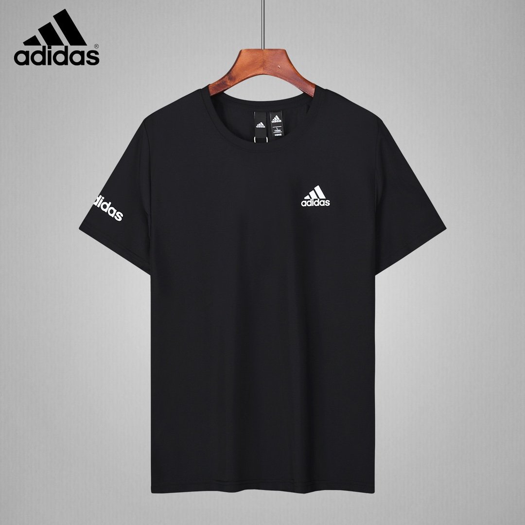adidas Short Sleeve Essential Embroidered Logo Tee - Black