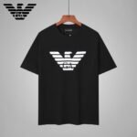 Pima-jersey T-shirt with logo print | Emporio Armani