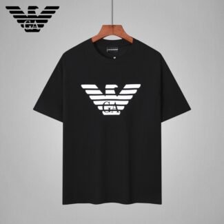 Pima-jersey T-shirt with logo print | Emporio Armani