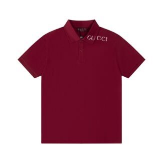 Knit cotton polo shirt with intarsia in white | GUCCI®