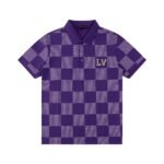 Louis Vuitton Damier Gradient Printed Silk Polo Shirt