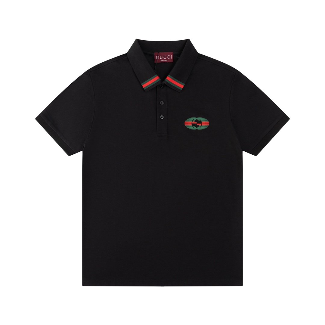 Gucci Logo Embroidered Knit Polo Shirt – Cettire
