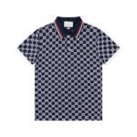 GUCCI Piquet Jacquard Logo Motif Polo Shirt