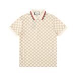GUCCI Piquet Jacquard Logo Motif Polo Shirt