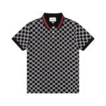 GUCCI Piquet Jacquard Logo Motif Polo Shirt