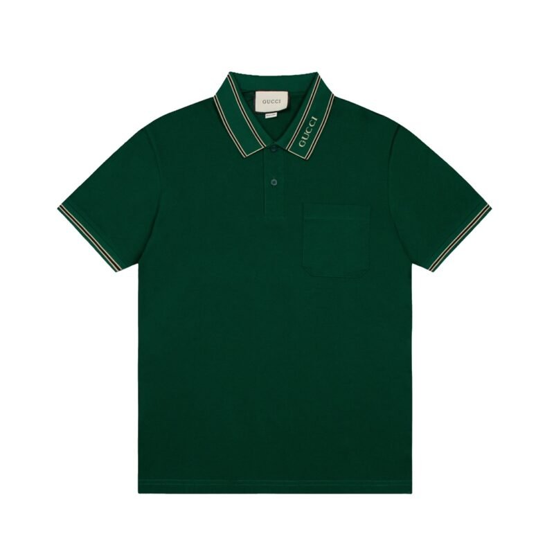 GUCCI Logo-Embroidered Stretch-Cotton Piqué Polo Shirt