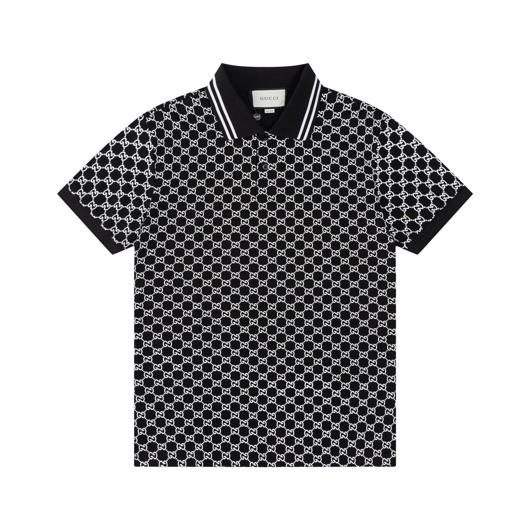 Gucci cotton piquet jacquard polo shirt