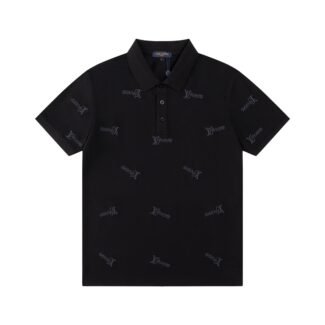 Short-sleeved LV Blason Polo in silk and cashmere