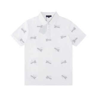 Short-sleeved LV Blason Polo in silk and cashmere