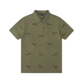Short-sleeved LV Blason Polo in silk and cashmere
