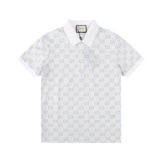 GG cotton piquet polo shirt in ivory | GUCCI®