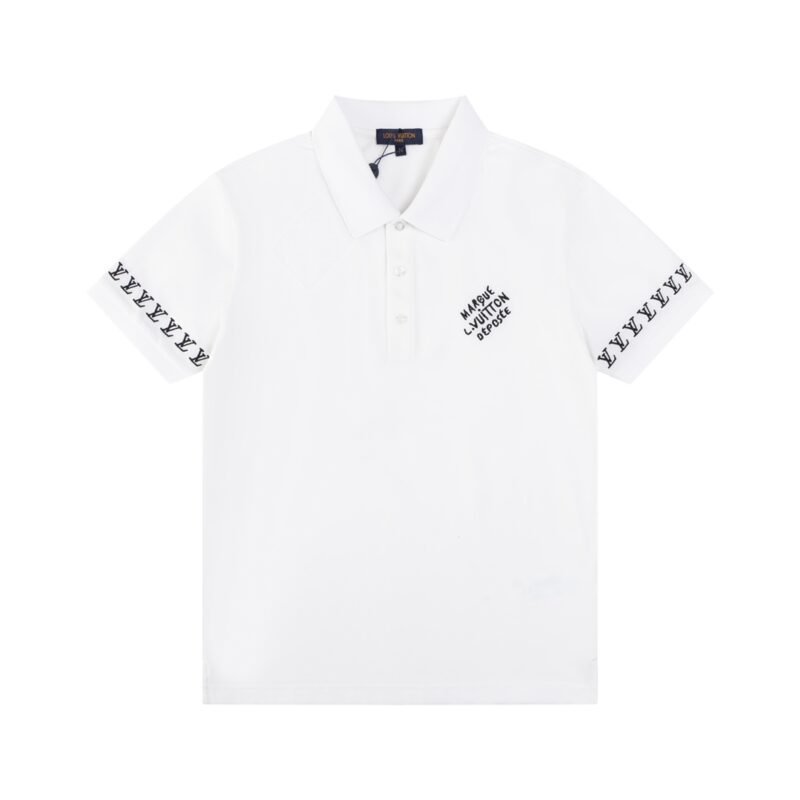 Louis Vuitton Embroidered Short-Sleeved Cotton Blend Polo Shirt