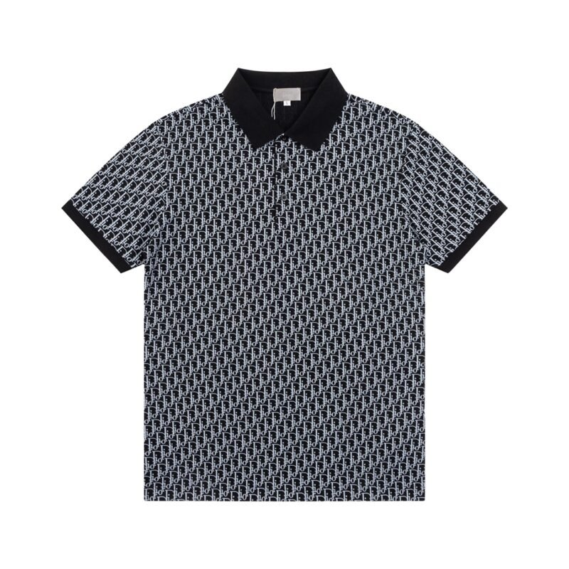 Dior Little bee embroidery long-sleeved polo shirt