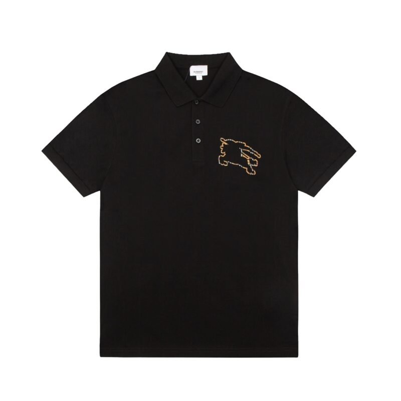 Burberry Icon Stripe Collar Cotton Piqué Polo Shirt