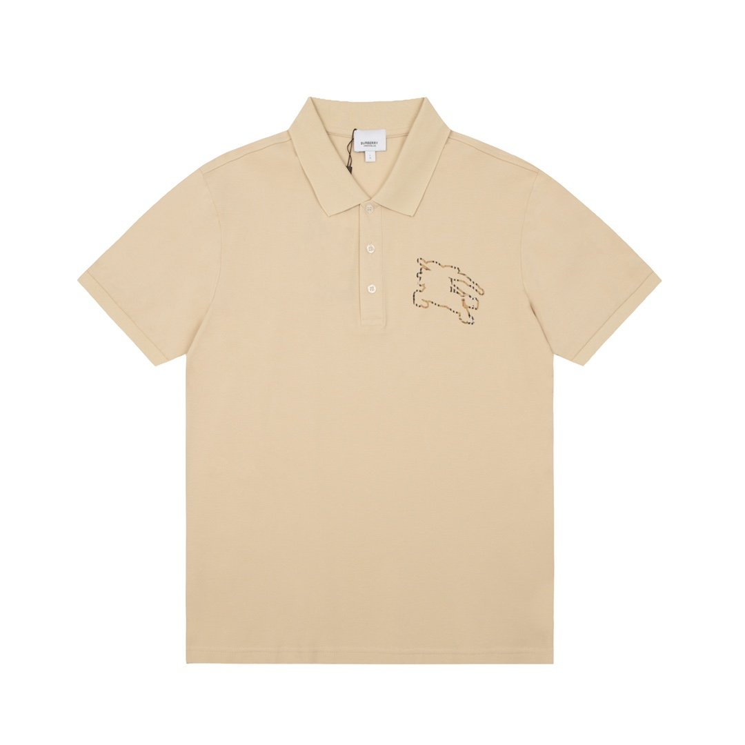 Burberry Icon Stripe Collar Cotton Piqué Polo Shirt