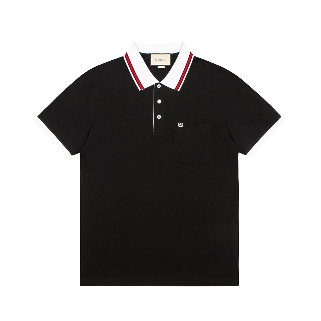 Gucci Cotton piquet polo with Double G