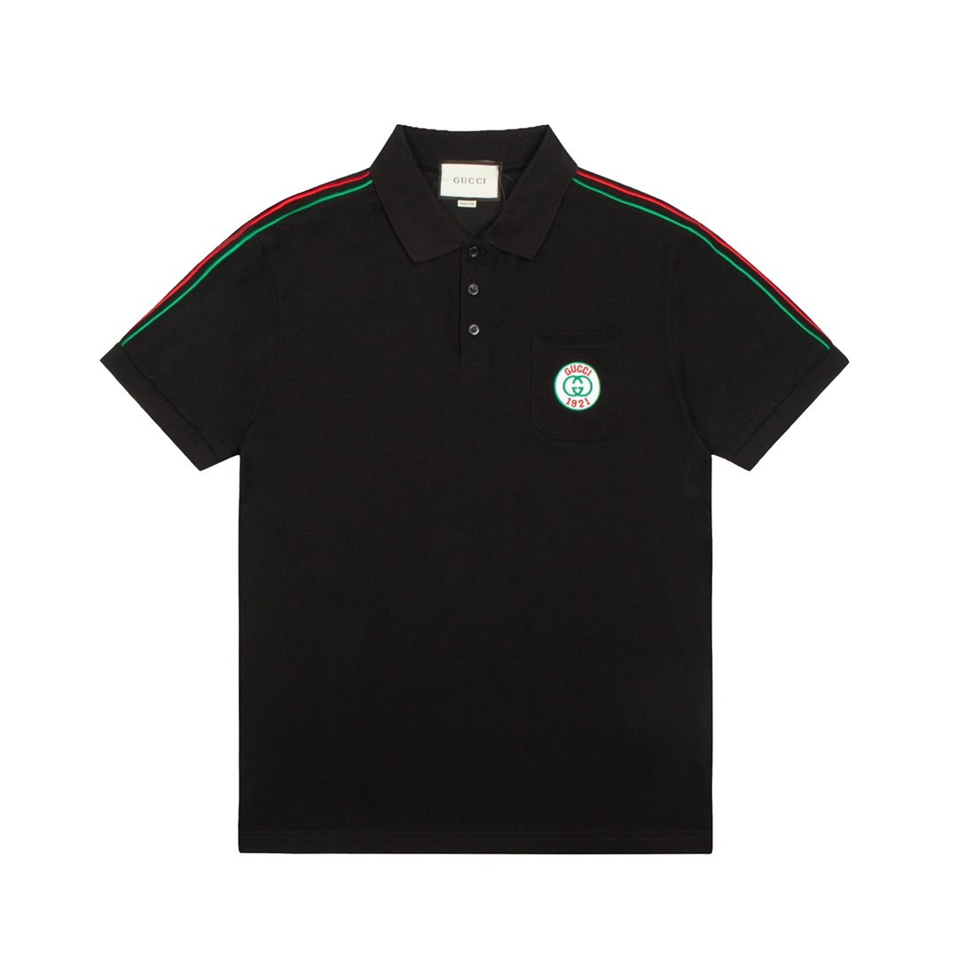 Gucci Cotton piquet polo with Double G