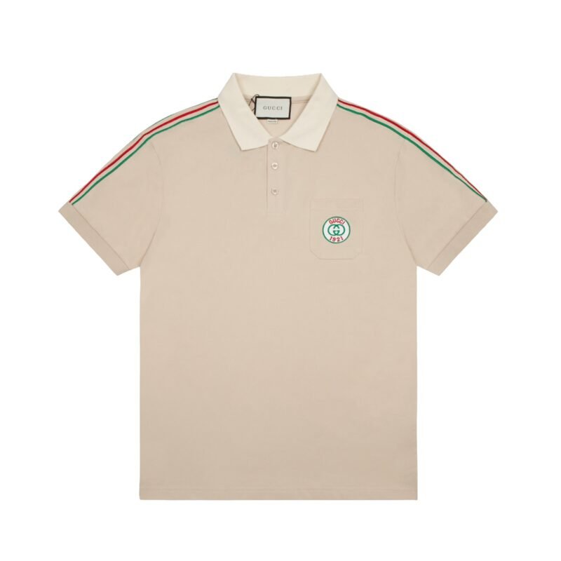 Gucci Cotton piquet polo with Double G