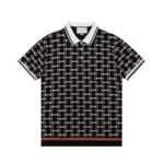 Gucci Horsebit Print Cotton Polo Shirt