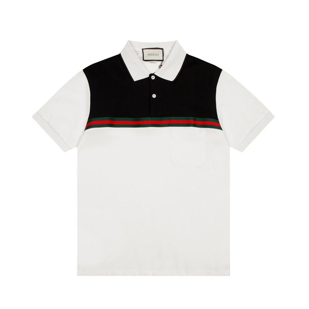 Gucci Horsebit Print Cotton Polo Shirt