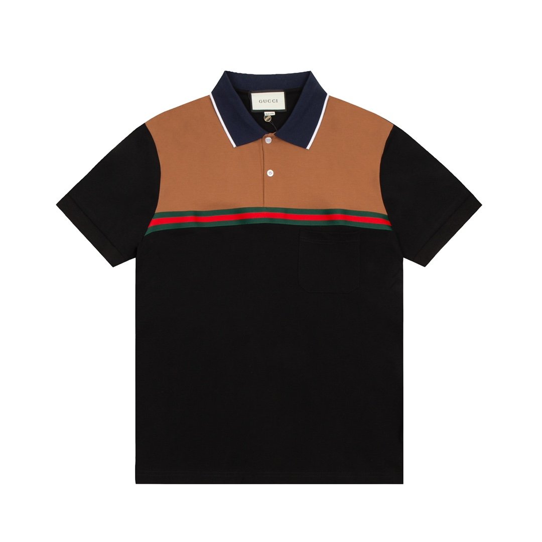 Gucci Horsebit Print Cotton Polo Shirt