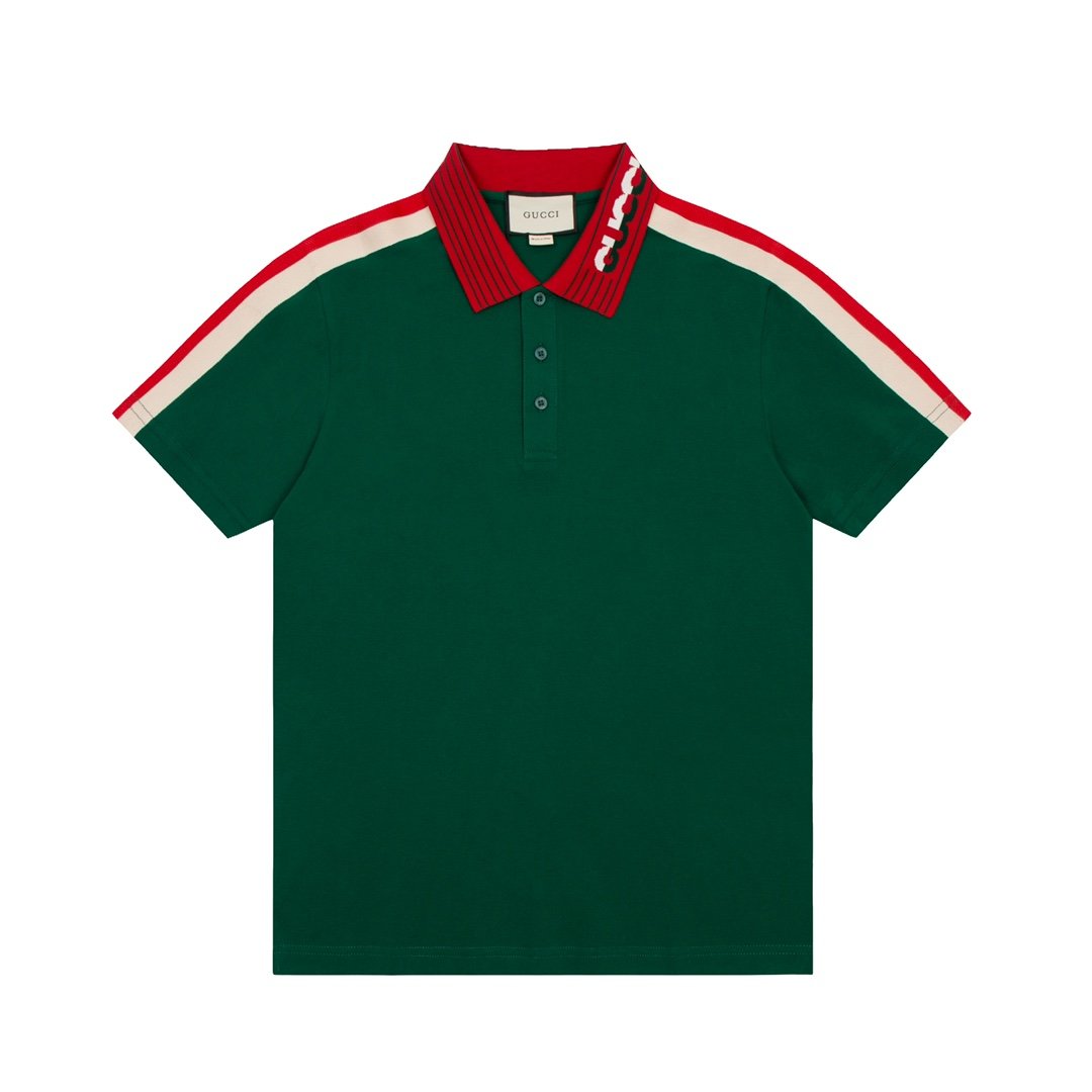 Gucci Horsebit Print Cotton Polo Shirt