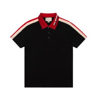 Gucci Horsebit Print Cotton Polo Shirt