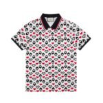 Gucci Horsebit Print Cotton Polo Shirt