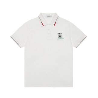 Loewe Men's Summer Business Casual Polos Short Sleeved